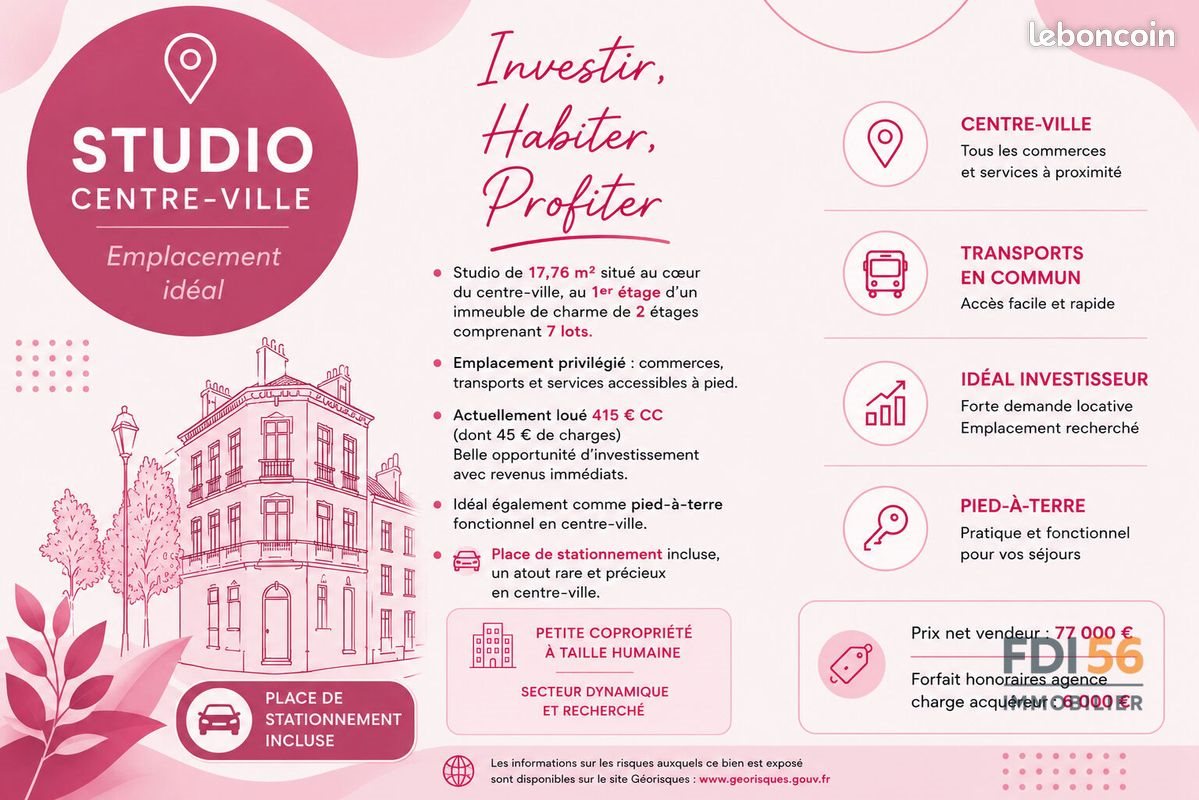Appartement à vendre, 17m², Lorient