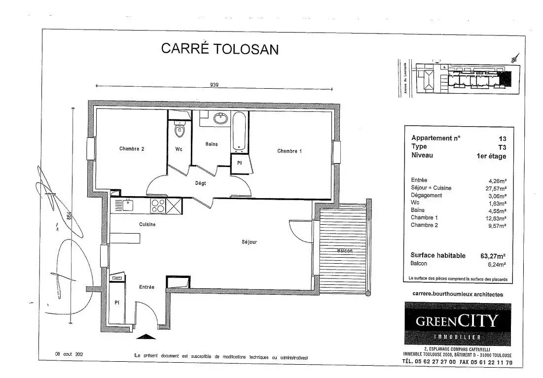 Appartement à louer, 63m², Castanet-Tolosan