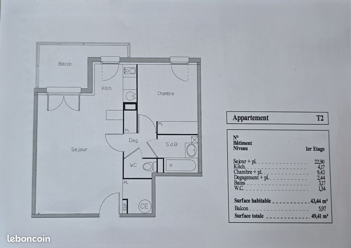 Appartement à vendre, 43m², Aucamville