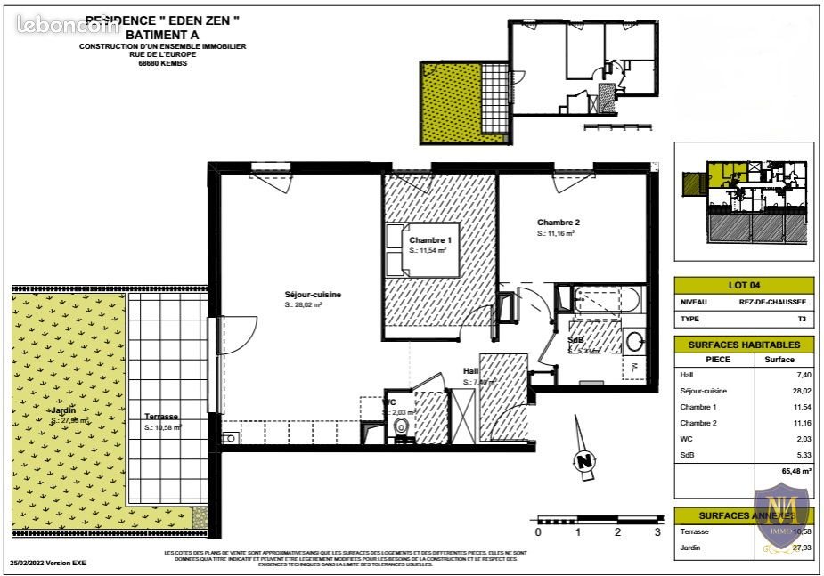 Appartement à vendre, 65m², Kembs