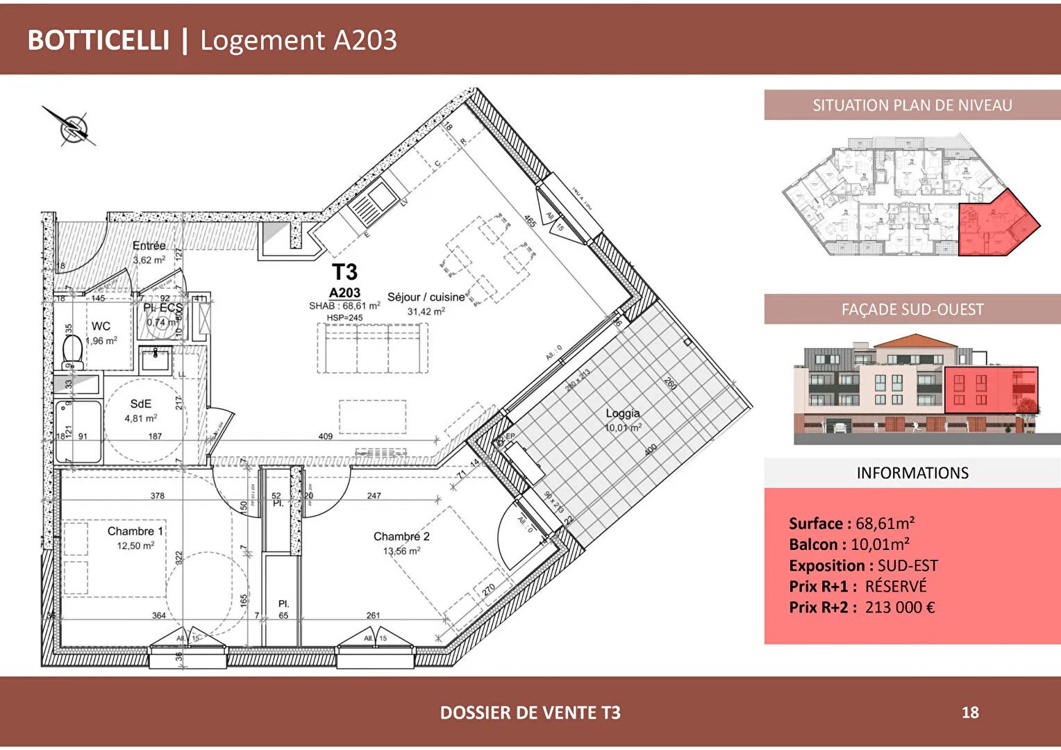 Appartement à vendre, 68m², Albi