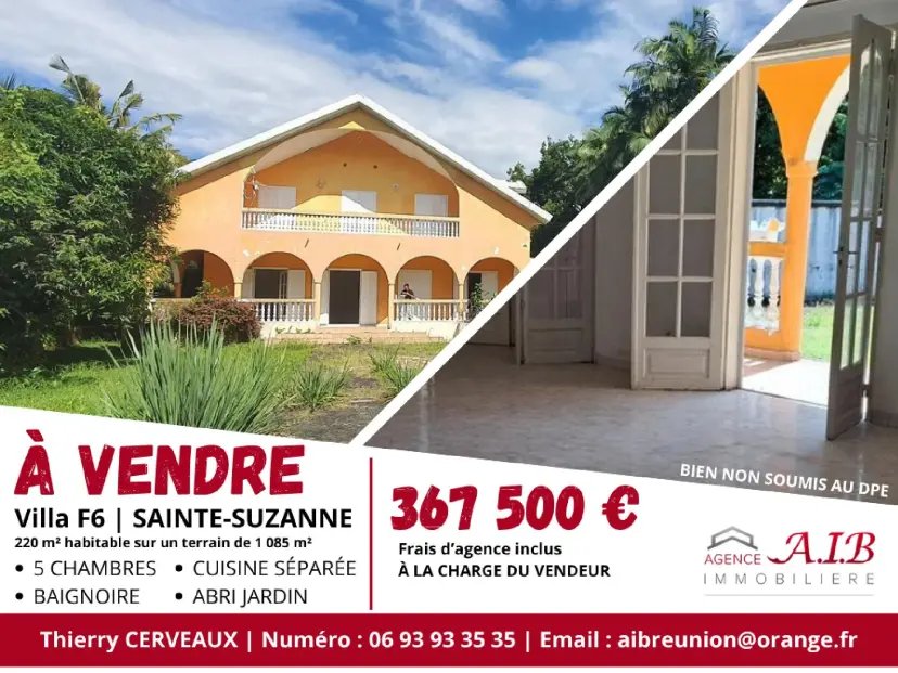 Maison à vendre, 220m², Sainte-Suzanne