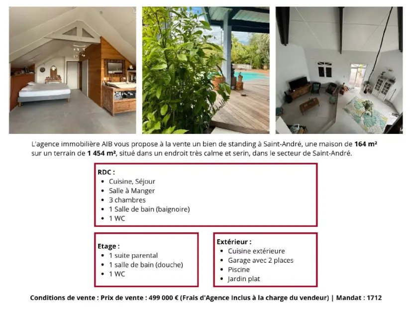 Maison à vendre, 164m², Saint-André