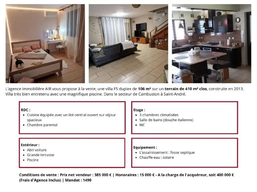 Maison à vendre, 106m², Saint-André