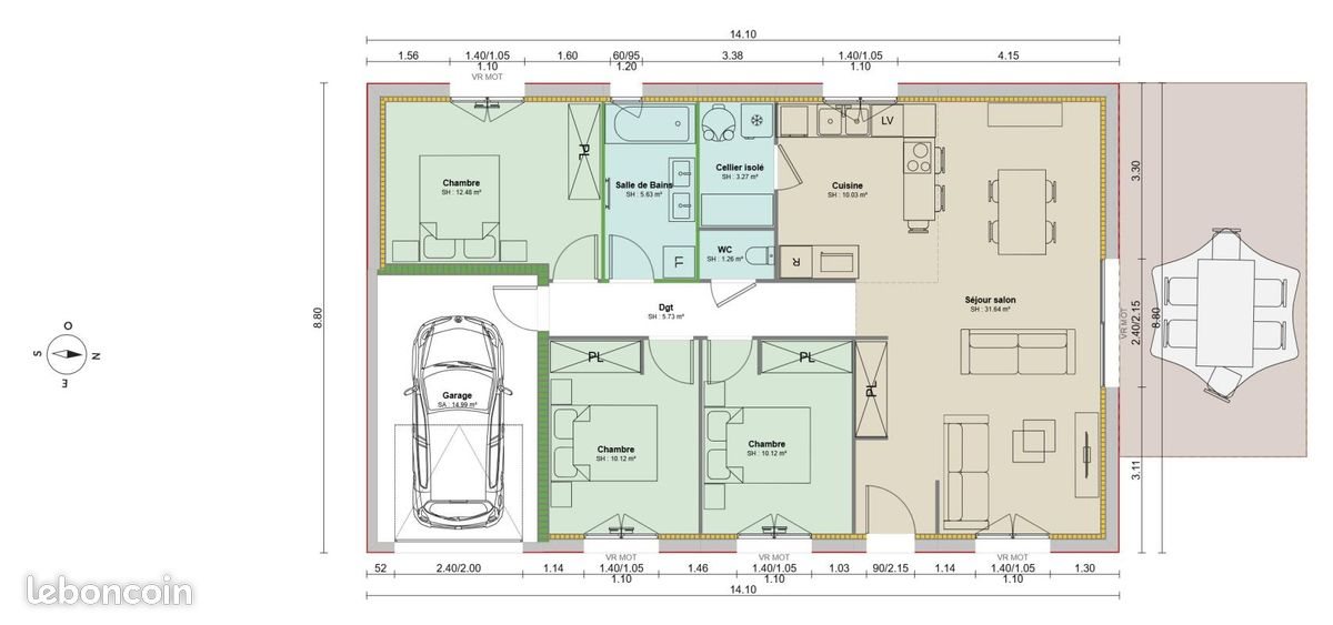 Maison à vendre, 90m², Annoisin-Chatelans