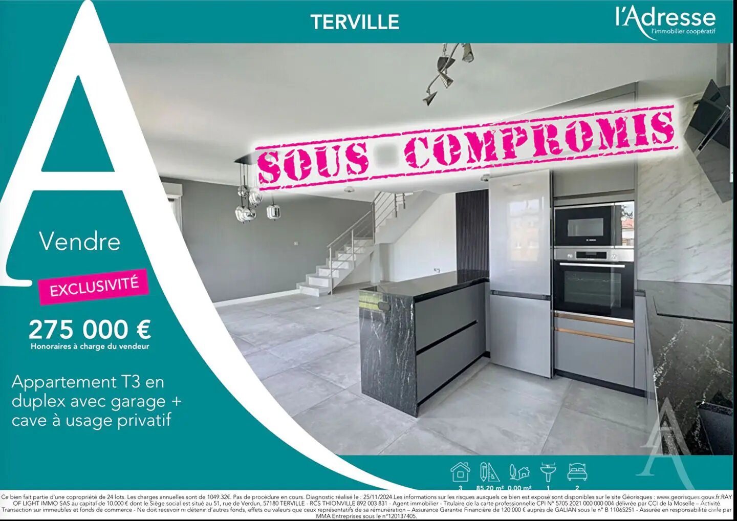 Appartement à vendre, 85m², Terville