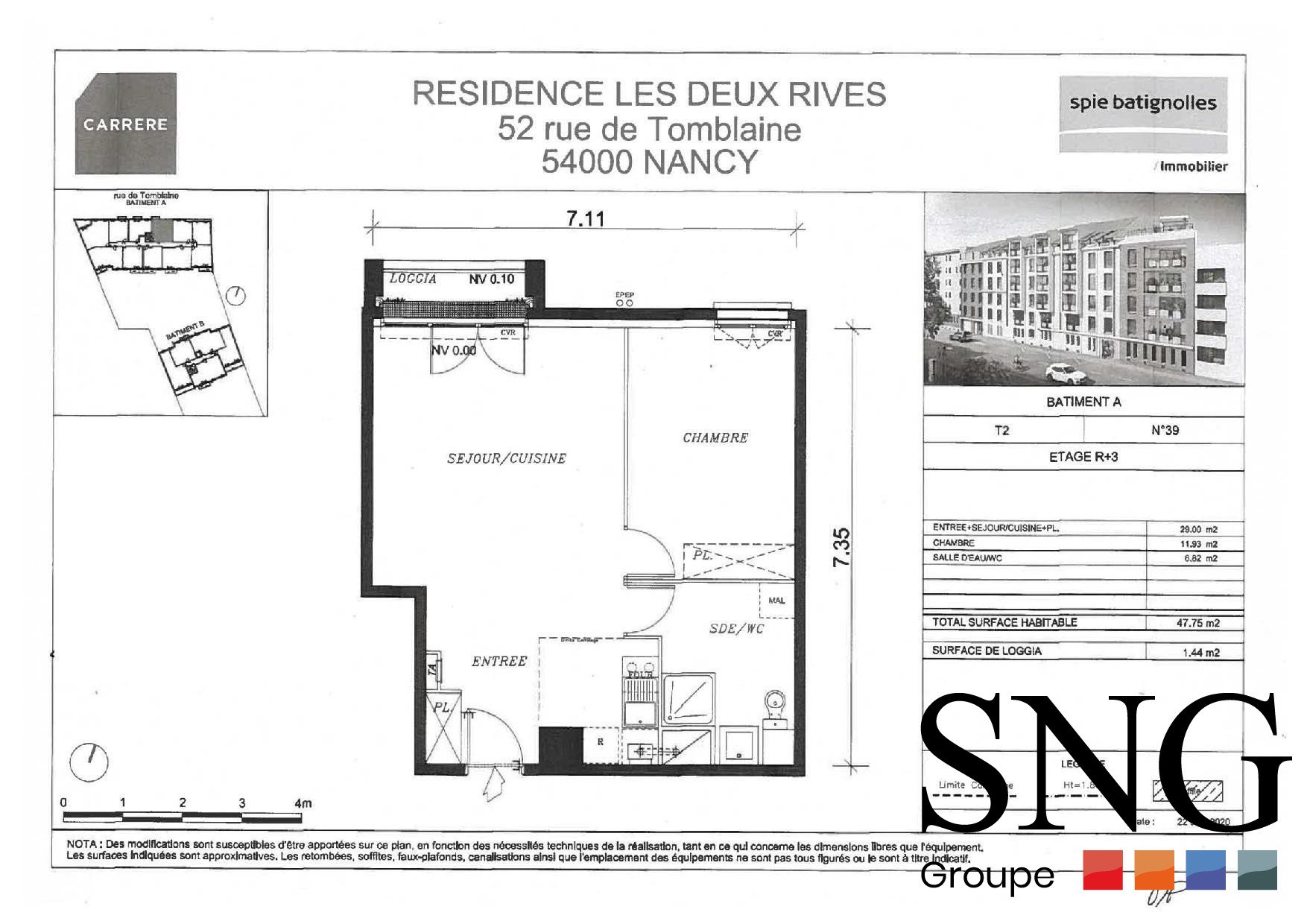 Appartement à louer, 48m², Nancy