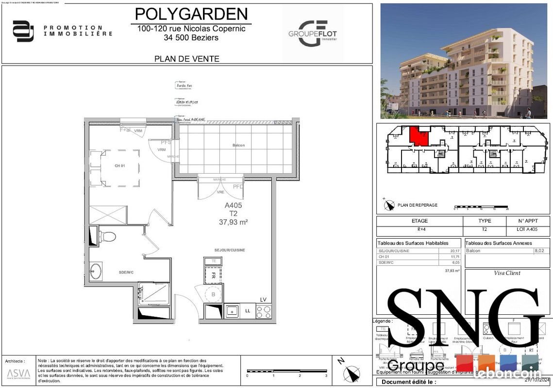 Appartement à louer, 38m², Béziers