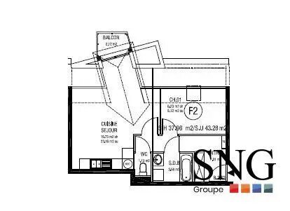 Appartement à louer, 37m², Lisieux
