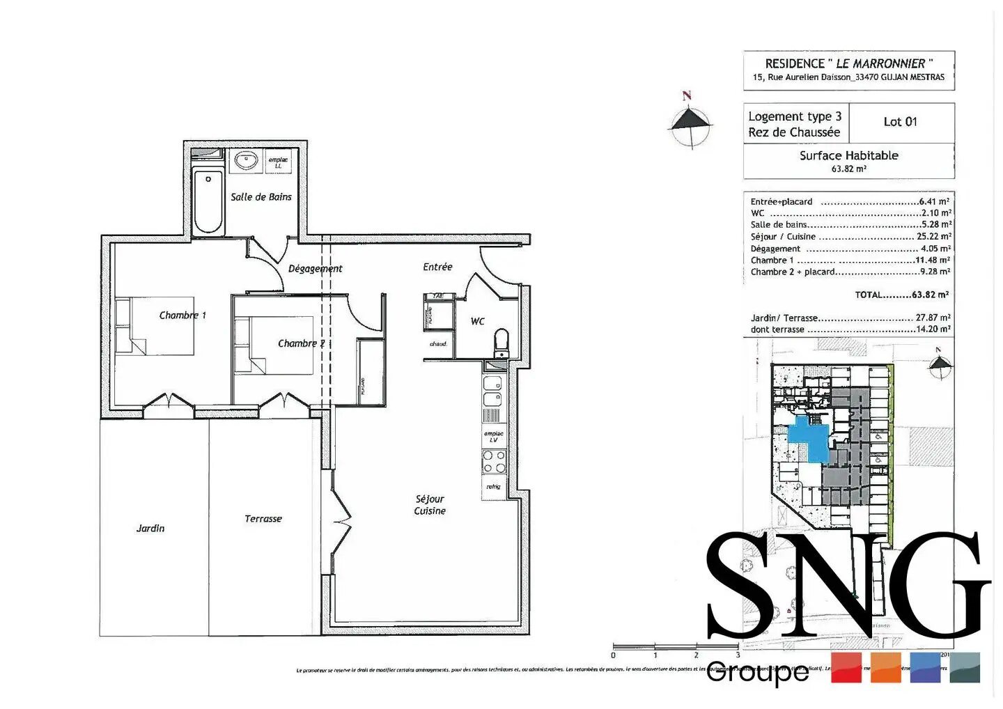 Appartement à louer, 63m², Gujan-Mestras