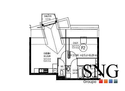 Appartement à louer, 39m², Lisieux