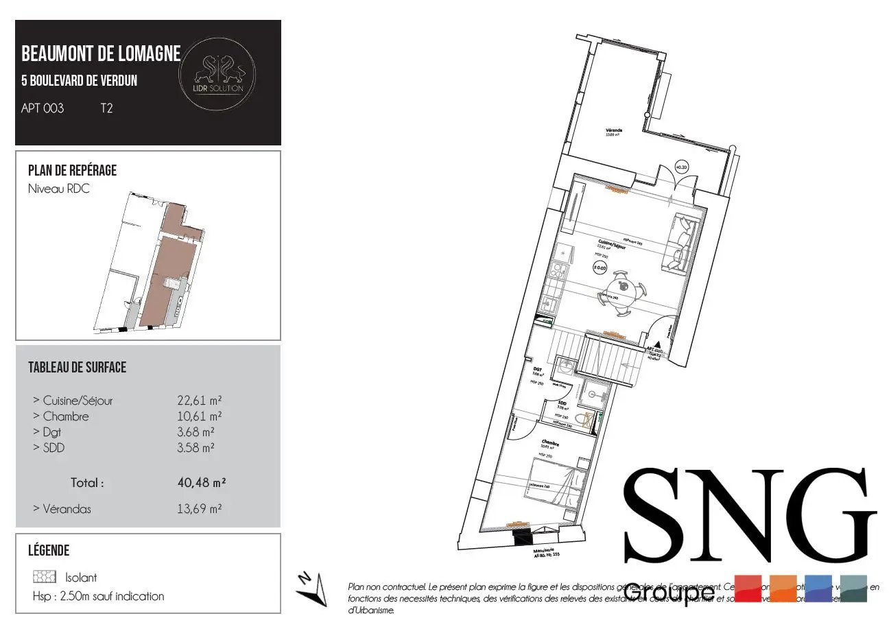 Appartement à louer, 39m², Beaumont-de-Lomagne
