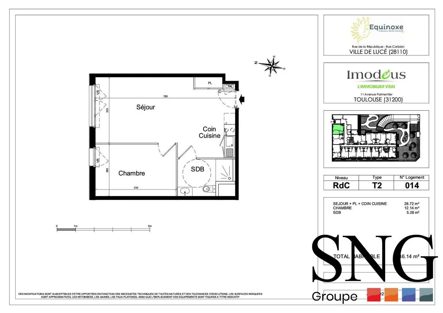 Appartement à louer, 46m², Lucé