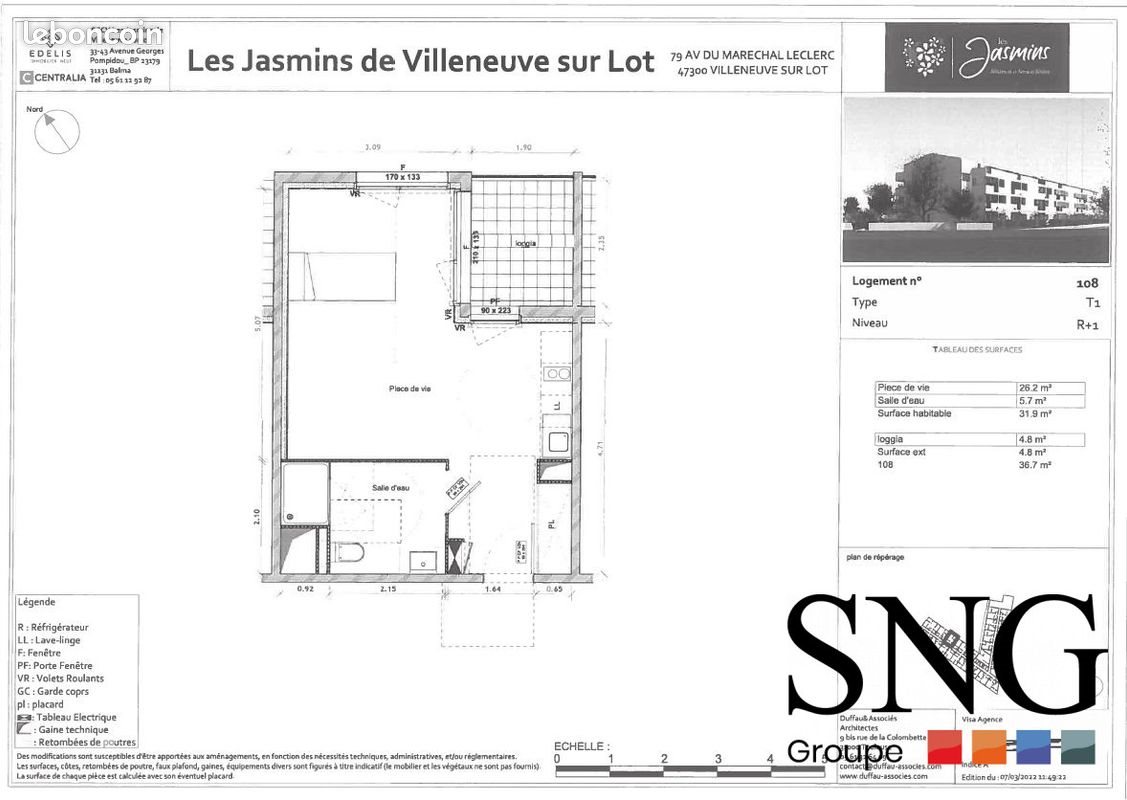 Appartement à louer, 32m², Villeneuve-sur-Lot