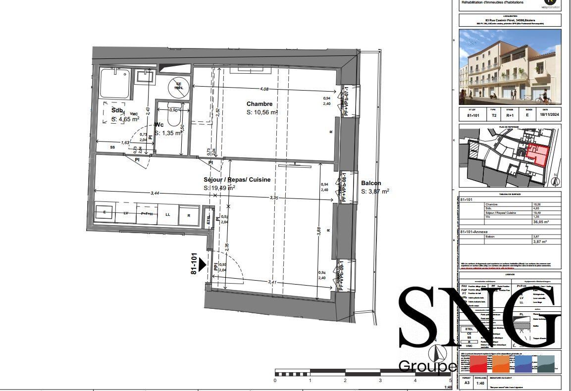 Maison à louer, 36m², Béziers