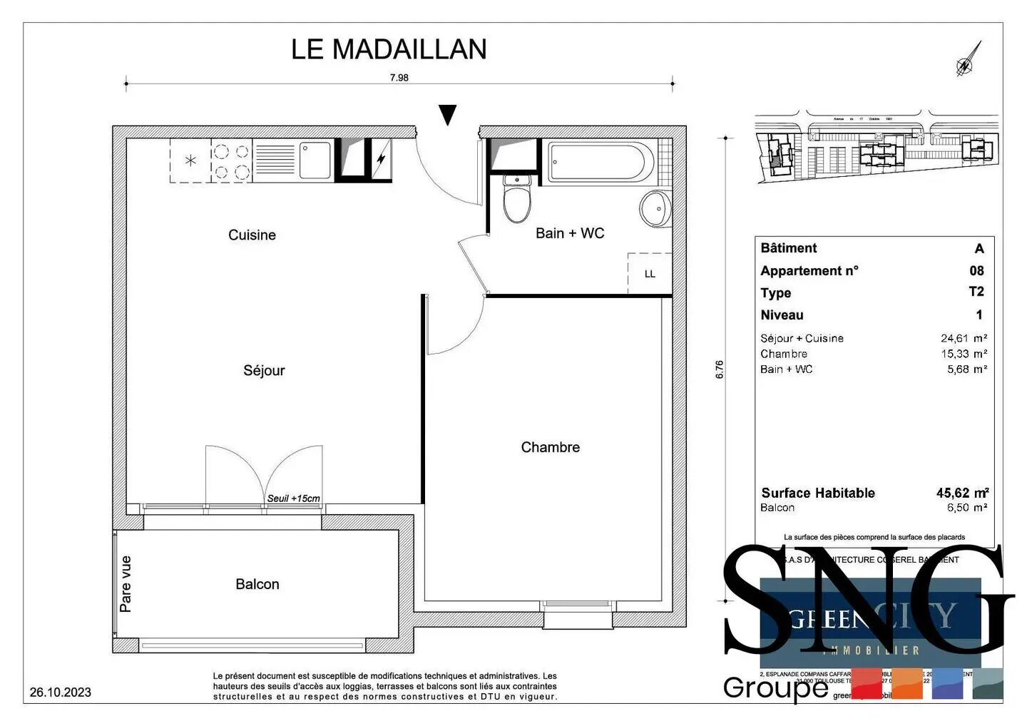 Appartement à louer, 46m², Montataire
