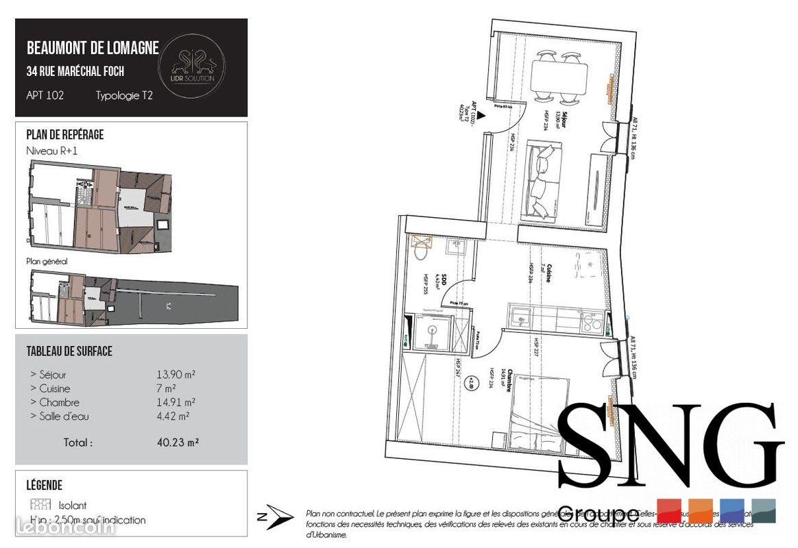 Appartement à louer, 40m², Beaumont-de-Lomagne