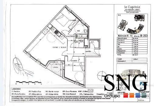 Appartement à louer, 68m², Haubourdin
