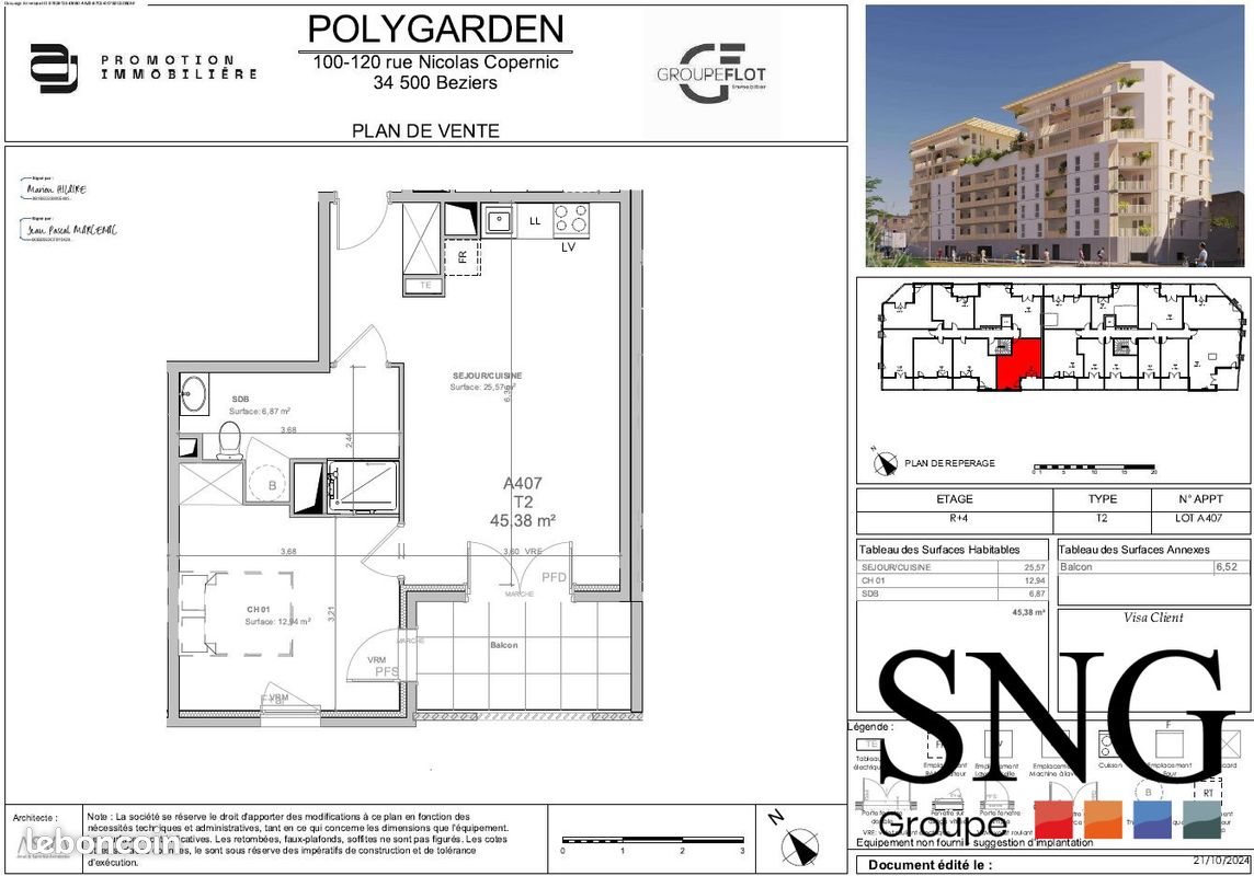 Appartement à louer, 45m², Béziers