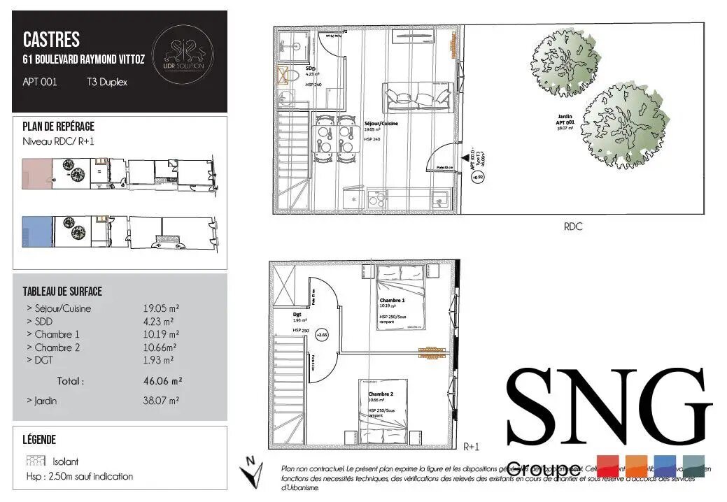 Appartement à louer, 46m², Castres