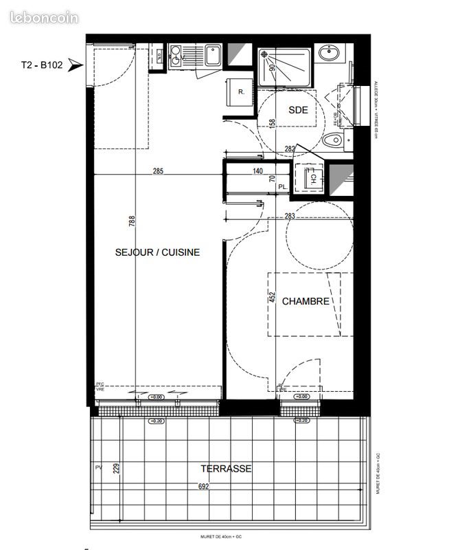 Appartement à louer, 43m², Nantes