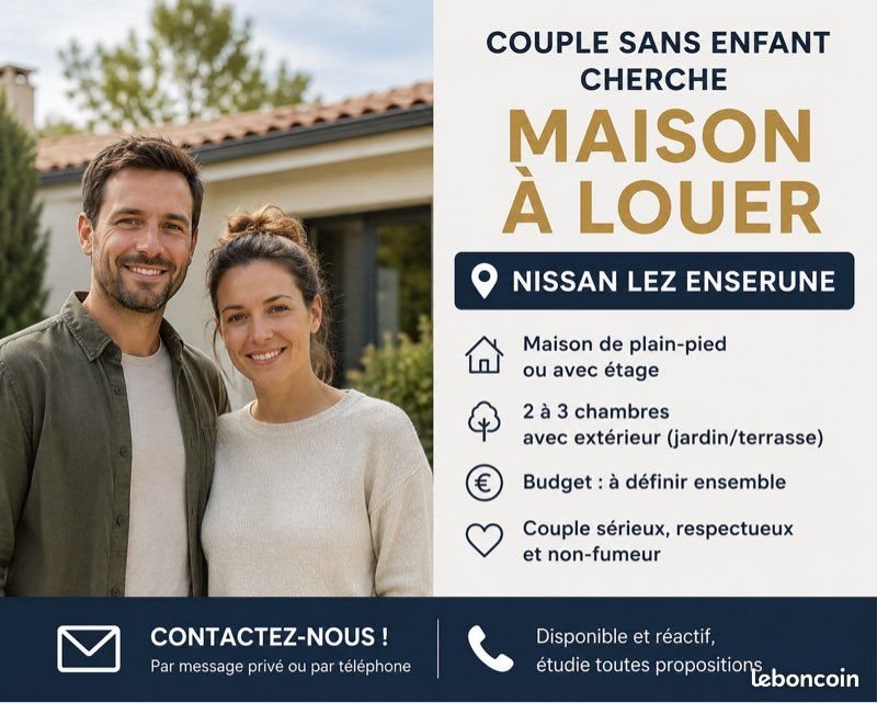 Maison à louer, 70m², Nissan-lez-Enserune