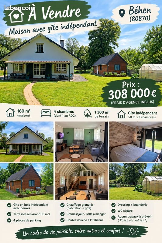 Maison à vendre, 214m², Béhen