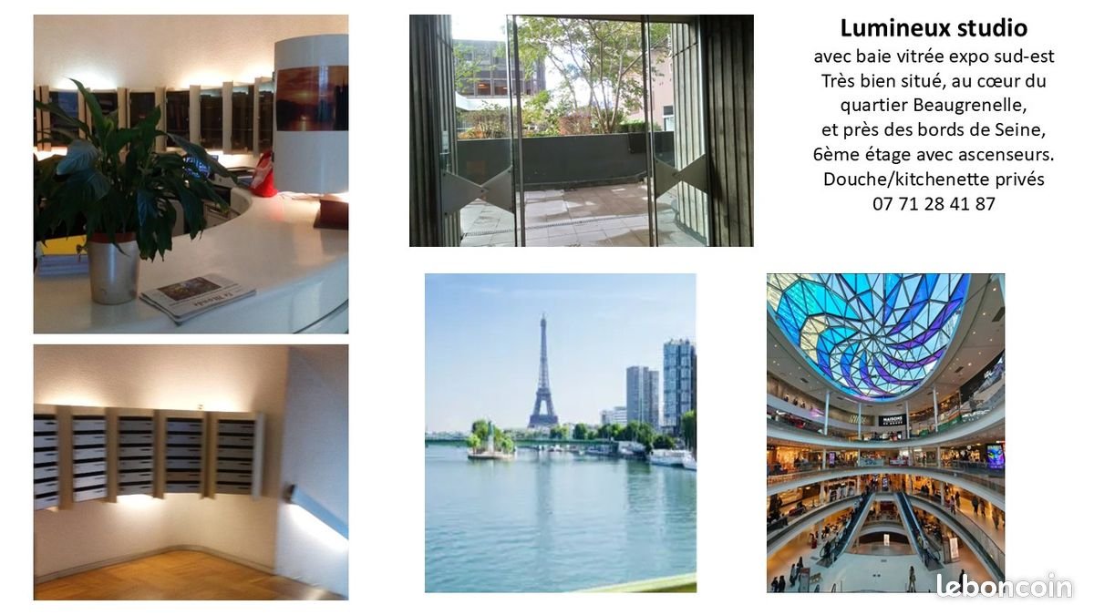Appartement à louer, 10m², Paris 15ème