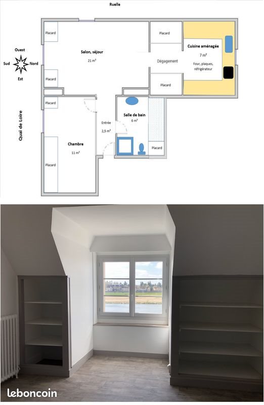 Appartement à louer, 45m², Gien