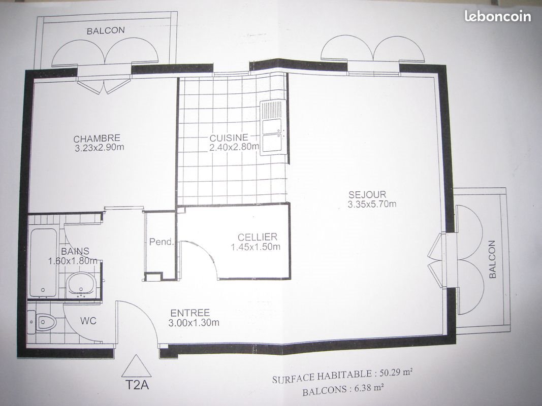 Appartement à vendre, 50m², Guilherand-Granges