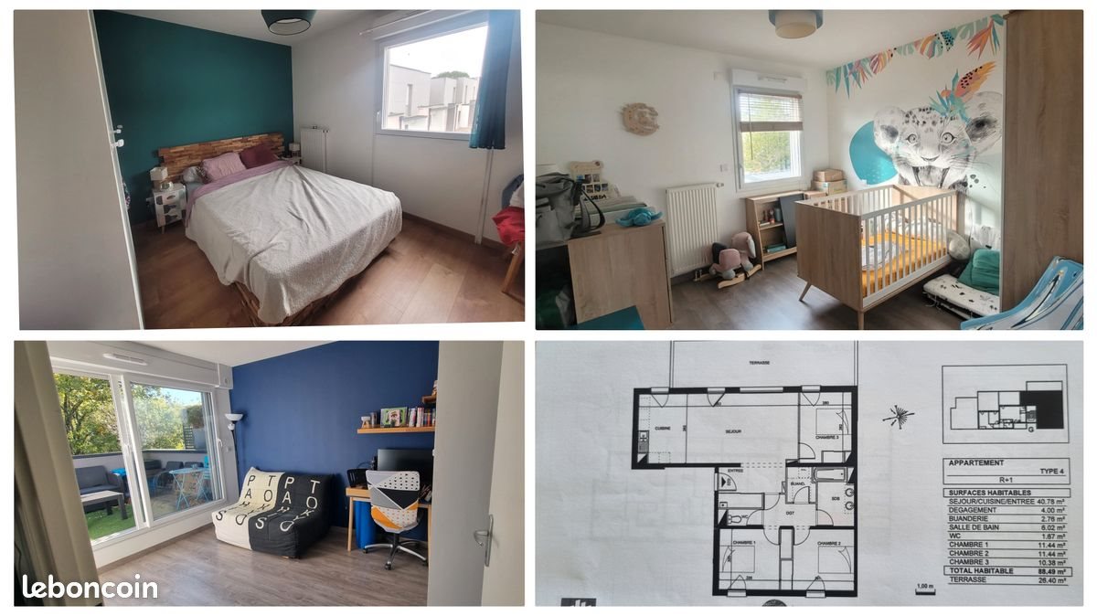 Appartement à vendre, 88m², Colomiers
