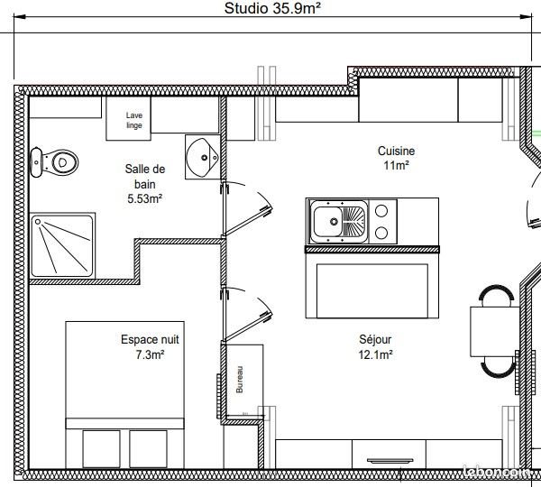 Appartement à louer, 29m², Cholet