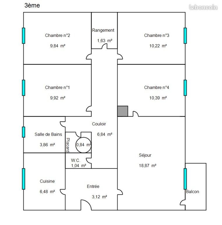 Appartement à vendre, 83m², Avrillé