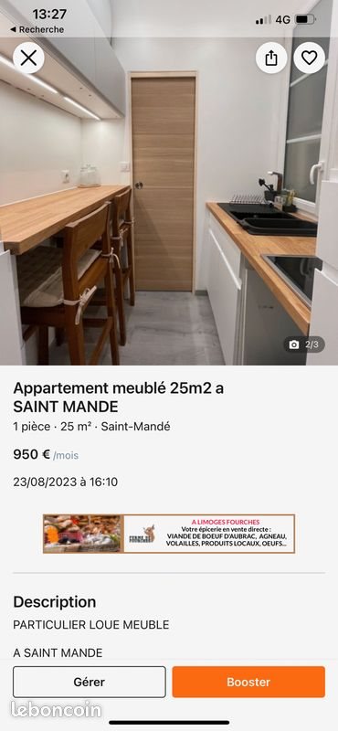 Appartement à louer, 25m², Saint-Mandé