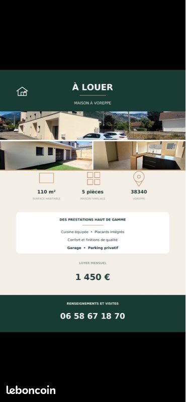 Maison à louer, 110m², Voreppe