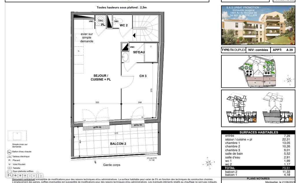 Appartement à louer, 73m², Nîmes