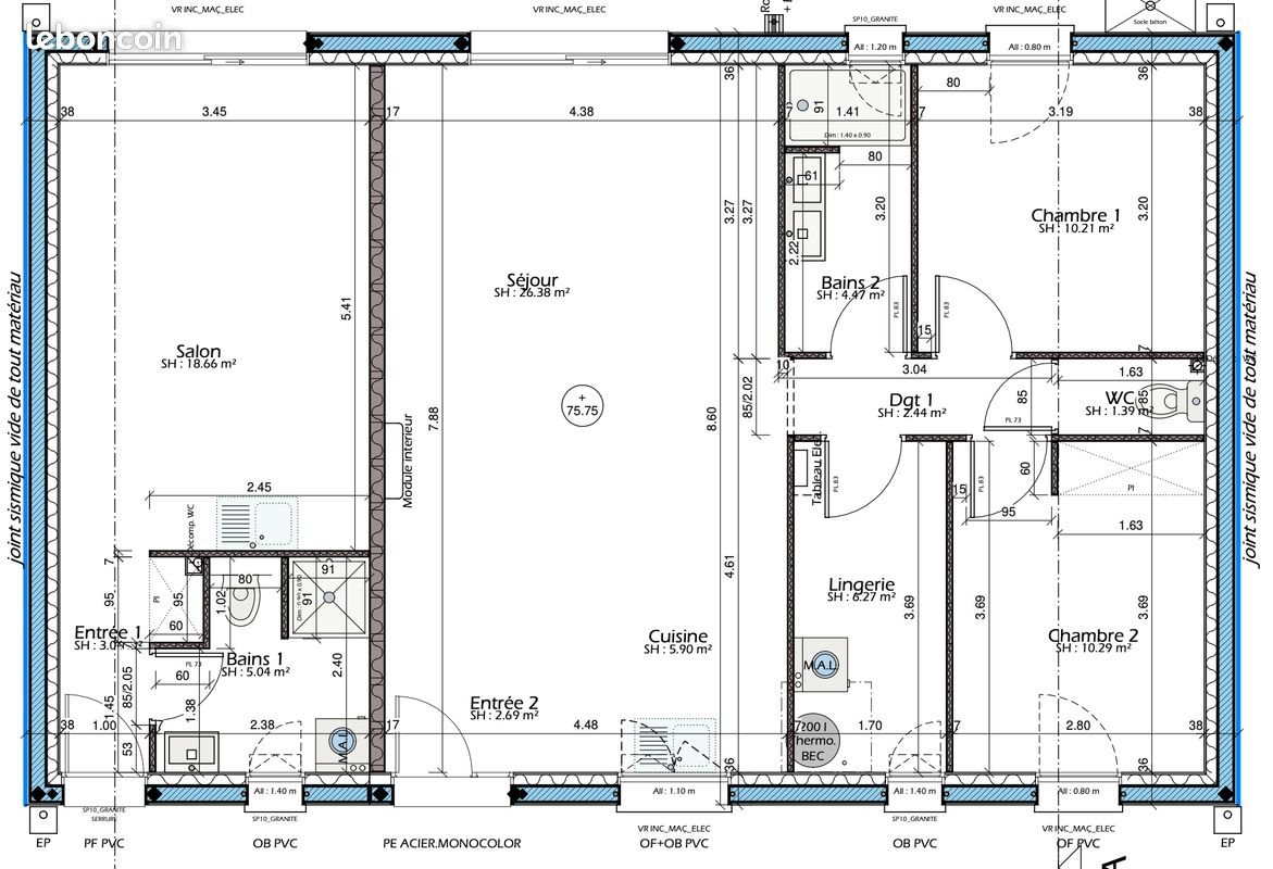Maison à louer, 97m², Le Landreau