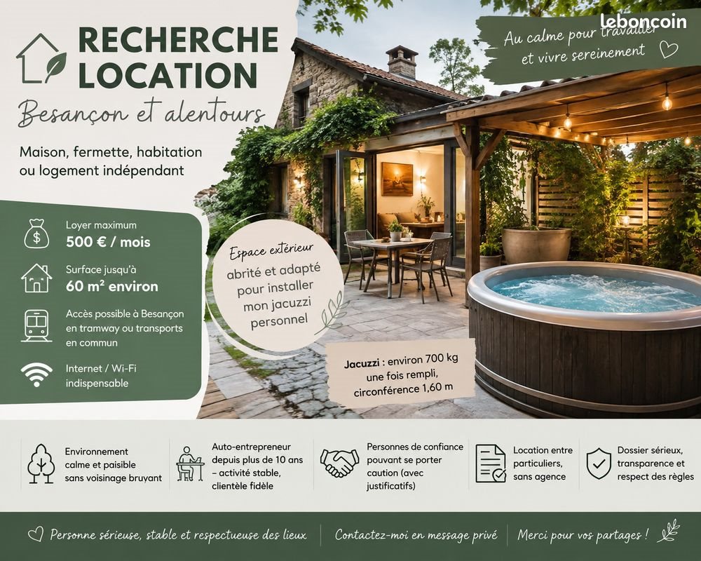 Maison à louer, 60m², Besançon