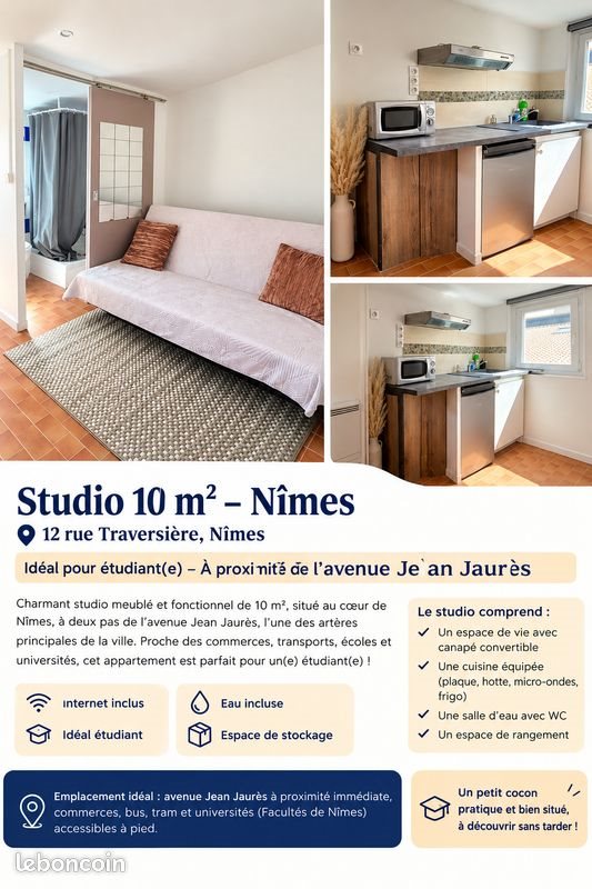 Appartement à louer, 9m², Nîmes