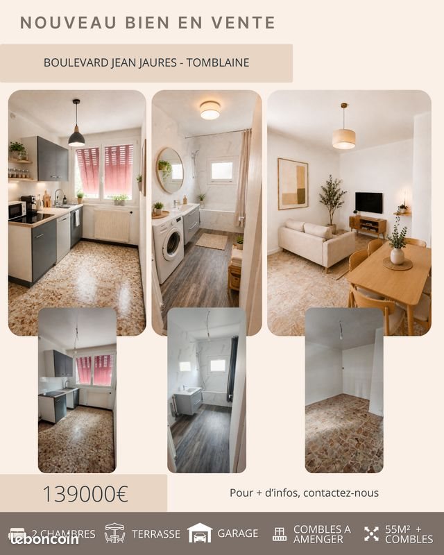 Appartement à vendre, 55m², Tomblaine