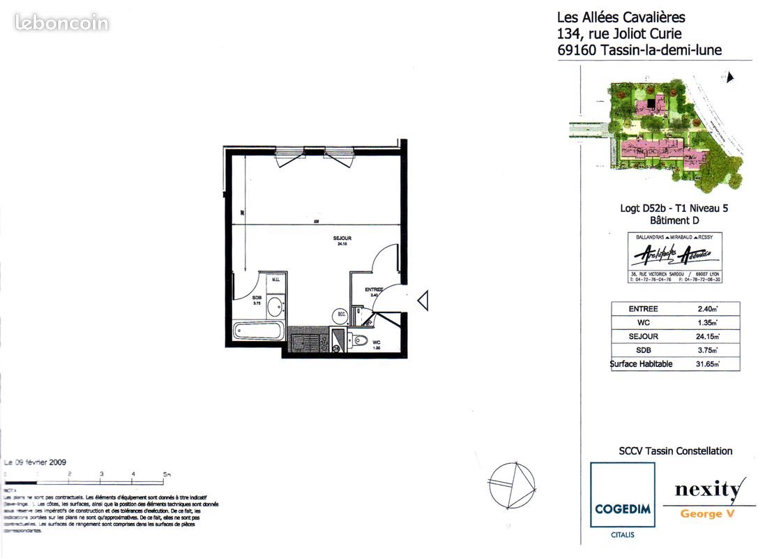 Appartement à vendre, 32m², Tassin-la-Demi-Lune