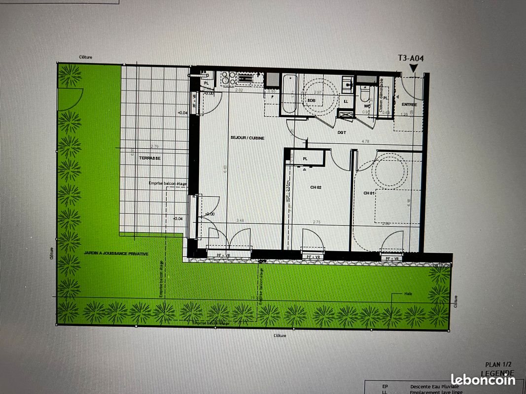 Appartement à louer, 66m², Chantepie