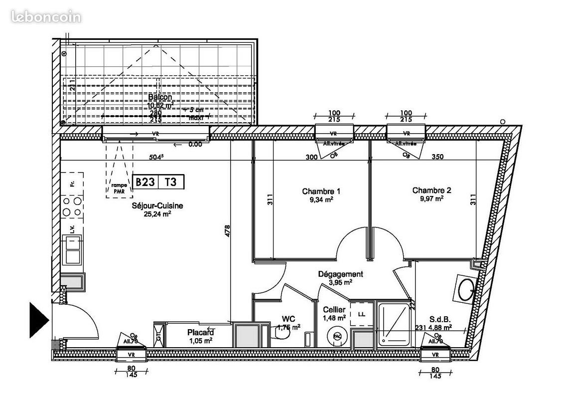 Appartement à louer, 55m², Crozon