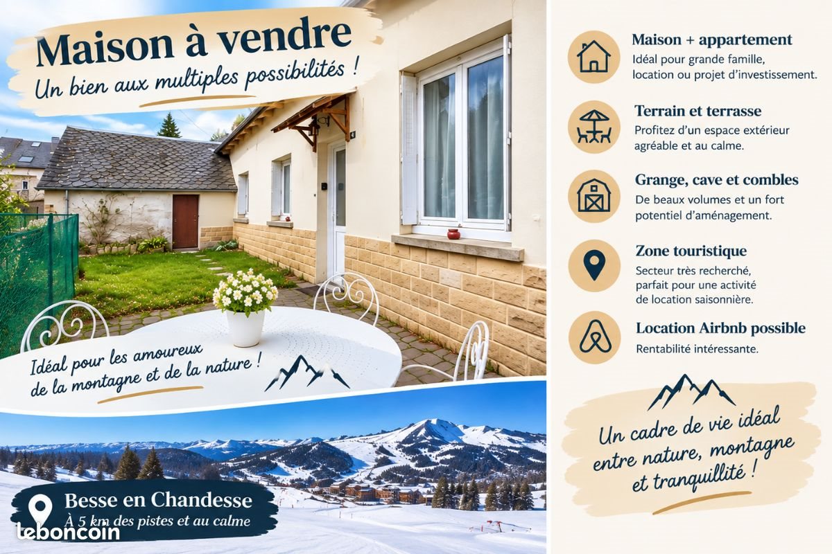 Maison à vendre, 170m², Besse-et-Saint-Anastaise