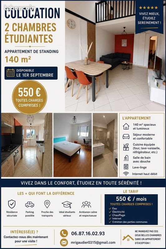 Appartement à louer, 125m², Bourg-en-Bresse
