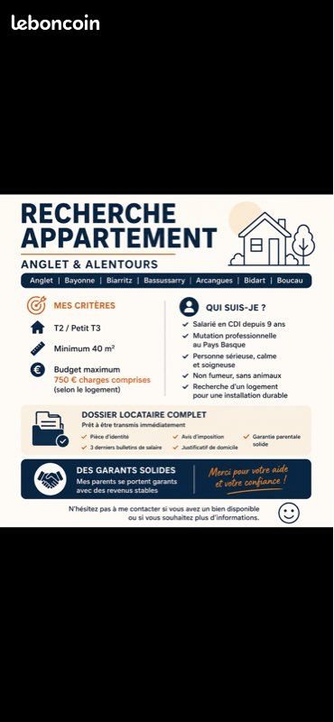 Appartement à louer, 40m², Anglet