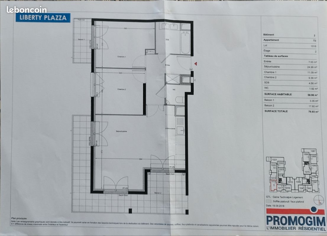 Appartement à louer, 59m², Meaux