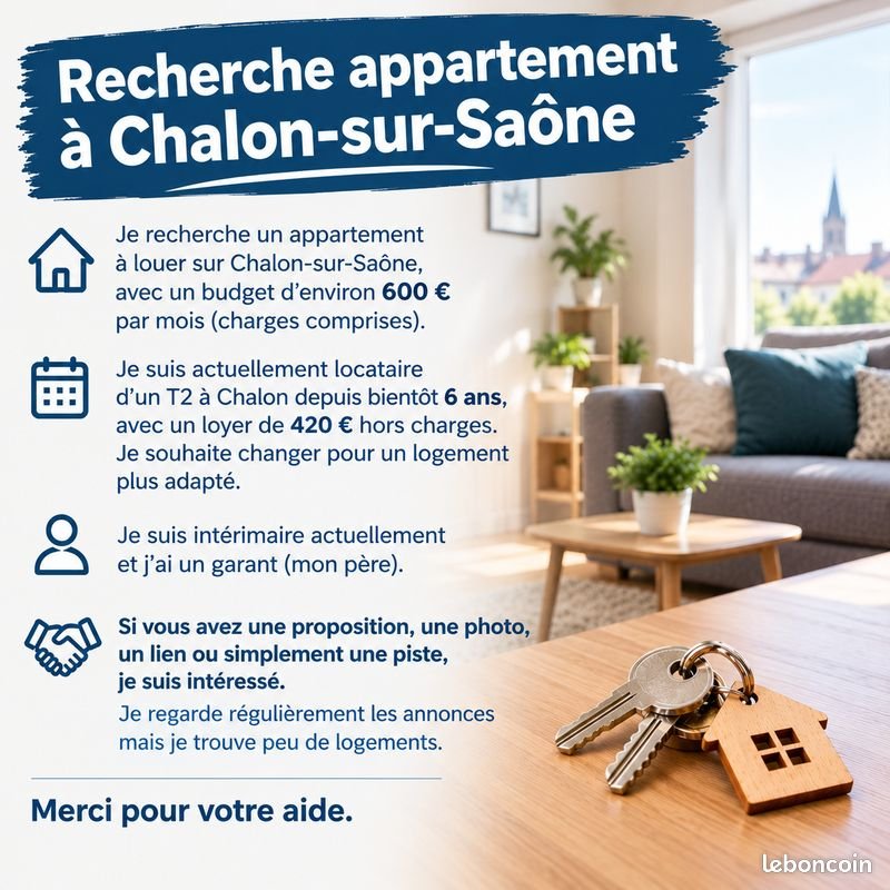 Appartement à louer, 47m², Chalon-sur-Saône