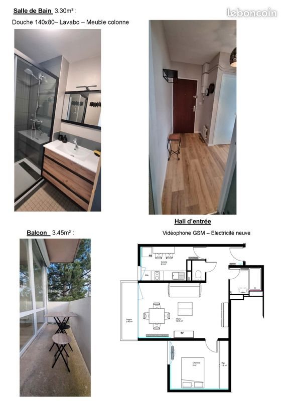 Appartement à louer, 45m², Bourges
