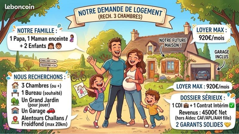 Maison à louer, 90m², Challans